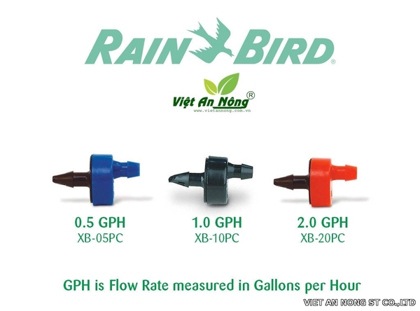 Vòi tưới nhỏ giọt bù áp Emitter - Rainbird - USA