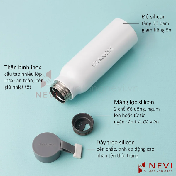 bình giữ nhiệt lock&lock Name tumbler có cấu tạo nhiều ưu điểm cung cấp bởi quà tặng Nevi