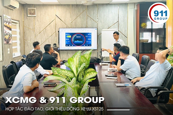 XCMG & 911 Group: Hợp tác đào tạo, giới thiệu dòng xe lu XS125