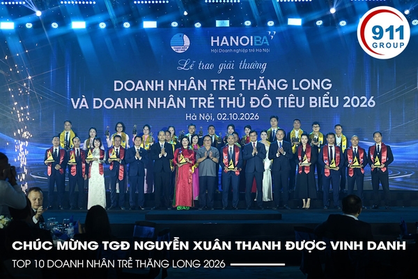 Chúc Mừng TGĐ Nguyễn Xuân Thanh Được Vinh Danh Top 10 Doanh Nhân Trẻ Thăng Long 2026