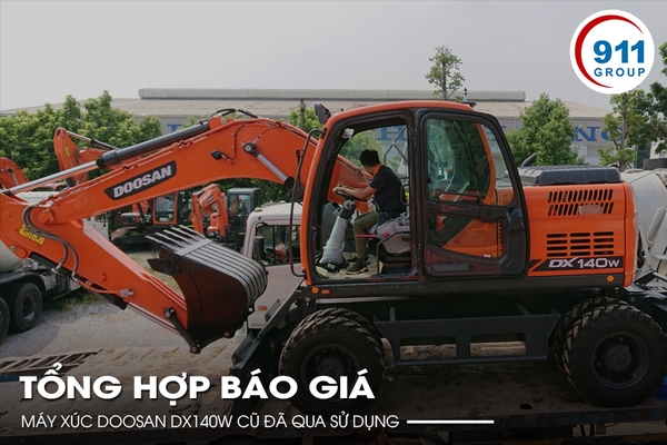MÁY XÚC DOOSAN DX140W ĐỜI 2014 NHẬP KHẨU HÀN QUỐC GIÁ CẠNH TRANH