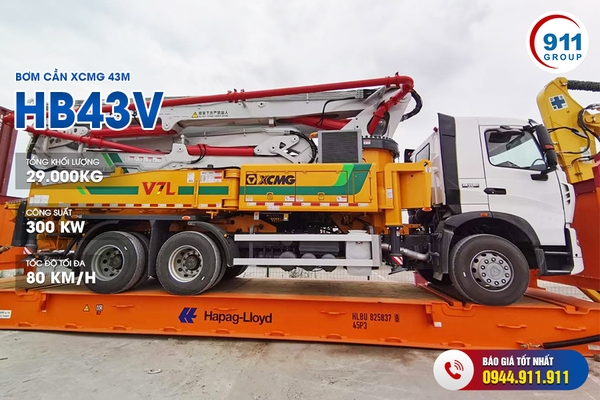 Bơm cần XCMG 43M - Bán Xe Bơm bê tông cần 43M XCMG