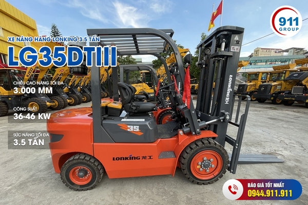 Xe nâng hàng Lonking 3.5 Tấn động cơ Diesel - LG35DTIII