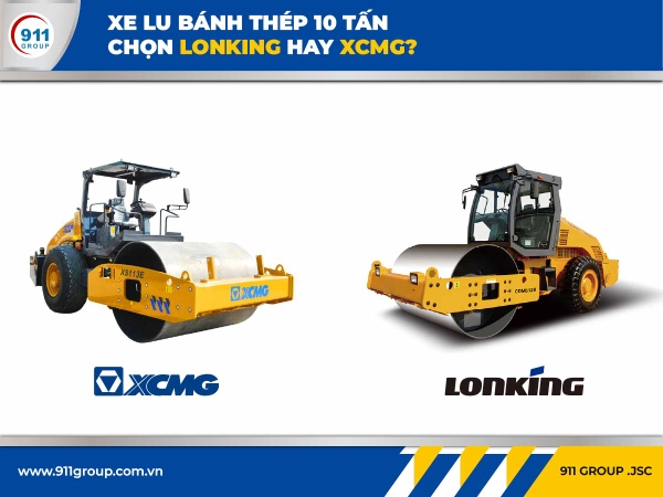 Máy lu bánh thép 10 tấn giá tốt | Xem ngay 911 Group