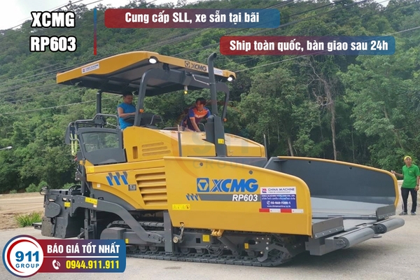 Máy rải nhựa XCMG tải trọng 18 - 19 Tấn. Model: RP603