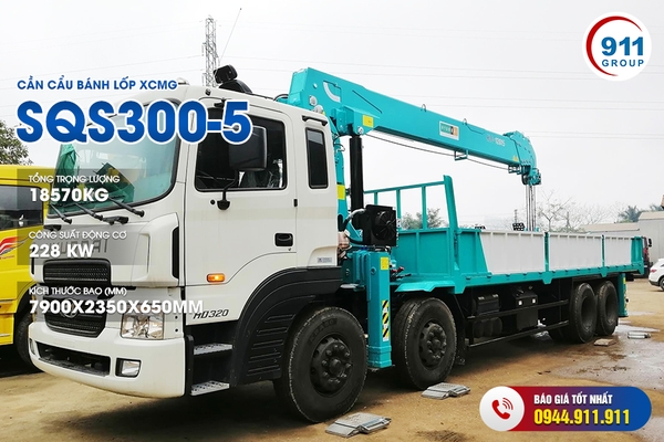 Cần cẩu bánh lốp XCMG 12 tấn - XCMG SQS300-5