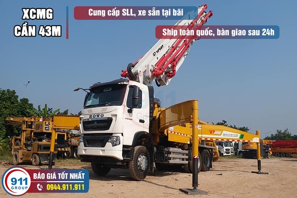 Bơm cần XCMG 43M - Bán Xe Bơm bê tông cần 43M XCMG