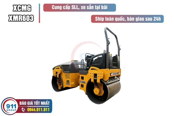 Xe lu rung XCMG tải trọng 6 Tấn. Model: XMR603