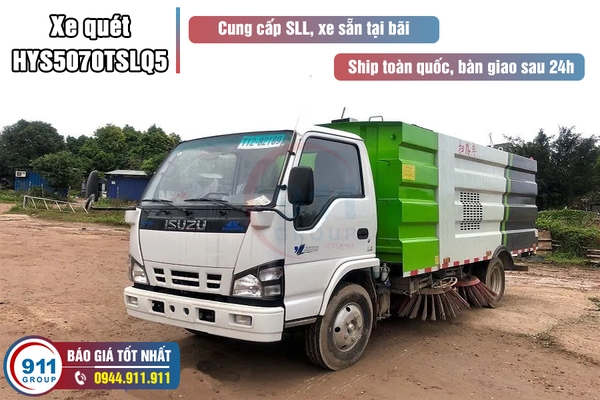 Xe quét đường Hongyu 5m3 xe cơ sở Isuzu - HYS5070TSLQ5