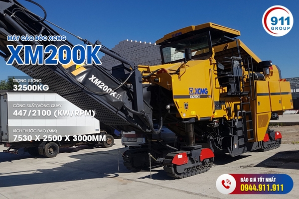 Máy cào bóc XCMG tải trọng 32,5 Tấn. Model: XM200K
