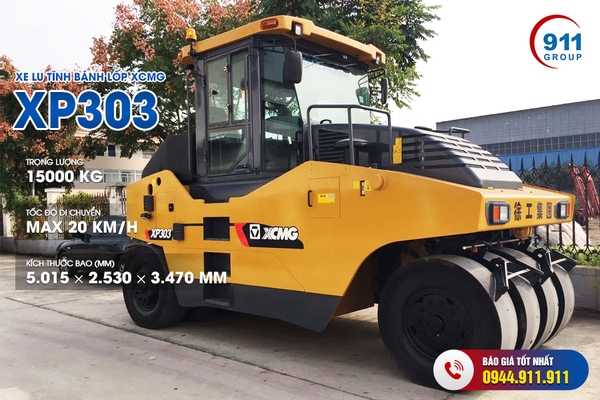 Xe lu tĩnh bánh lốp XCMG tải trọng 30 Tấn .  Model: XP303
