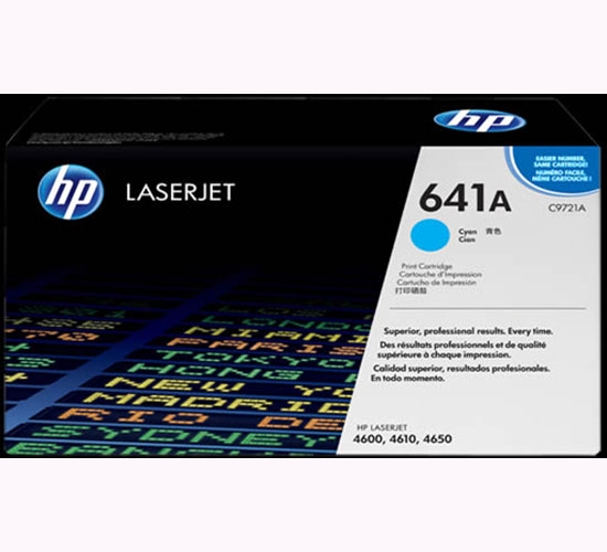Hộp mực laser màu HP CLJ 4600 641A C9721A Cyan Crtg