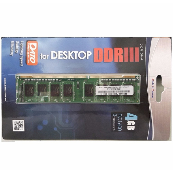 Bộ nhớ trong  Dato 4GB-DDR3-Bus 1600- PC