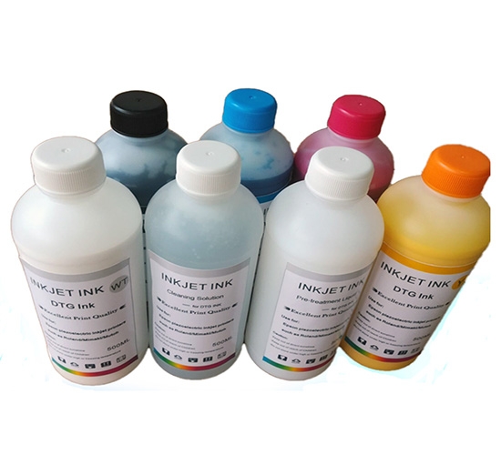 Mực in trực tiếp trên vải lụaTextile pigment ink 500 ml  (Finishing)