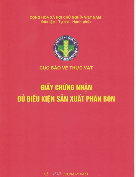 Giấy phép sản xuất phân bón hữu cơ