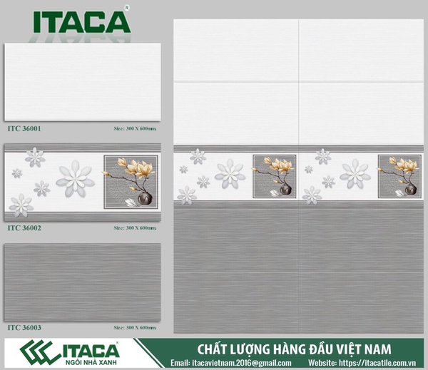 GẠCH ỐP 30x60 ITACA: ITC36001.002.003