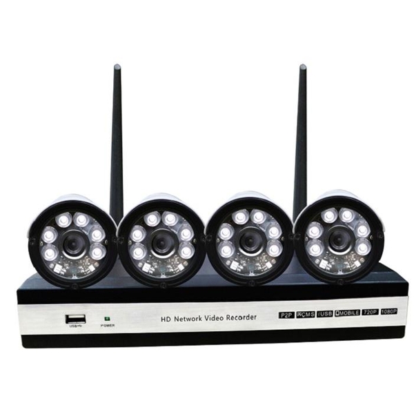 HKcam HDNKIT + Bộ đầu ghi KIT + 4 Camera WIFI 960P, 100% Không Dây