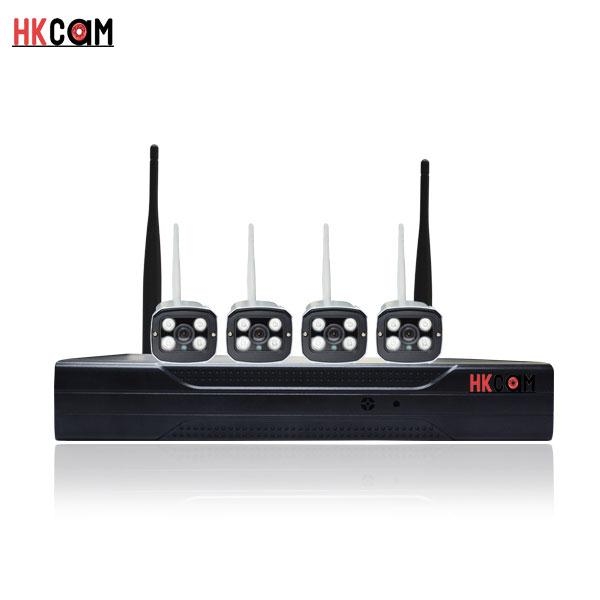 HKcam X4-HD - Bộ Đầu Ghi NVR + 4 Camera WIFI 720P, 100% Không Dây