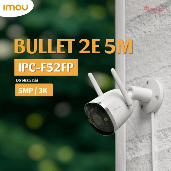 IMOU BULLET 2E 5M - IPC-F52FP - Camera Ngoài Trời chuẩn 3K - Có Màu Ban Đêm