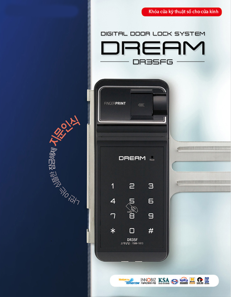 Khóa Cửa Kính Vân Tay DREAM DR35FG-S