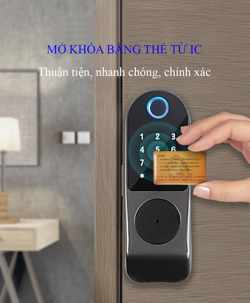 Khóa Cổng Vân Tay Thẻ Từ Himedia G2-Pro - Chống Nước, Hỗ trợ App Tuya, Wifi full chức năng.