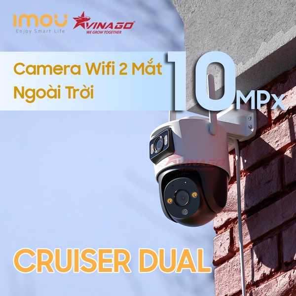 Camera 2 Mắt Ngoài Trời IMOU Cruiser Dual 10MP IPC-S7XP-10M0WED
