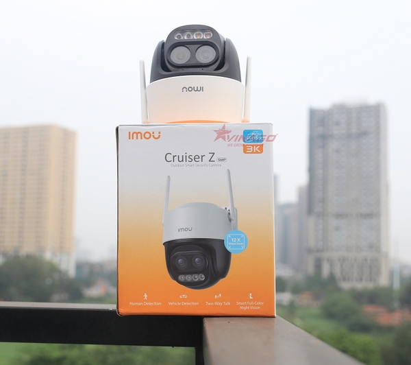 Camera Ngoài Trời Cruiser Z iMOU 3K 5MP Ống kính kép, Zoom xa tới 12X