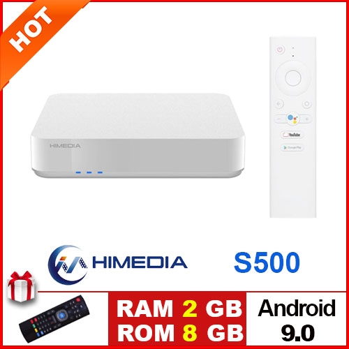 HIMEDIA S500 - Android TV chính chủ google 9.0, Ram 2G, có cổng quang. Android tv box siêu phẩm 2020