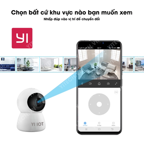 Camera IP trong nhà YI IOT PDB301 3MPX - 1536P quay quét 360 độ, chính hãng phân phối