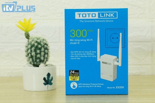 TOTO LINK - EX200 - Thiết bị mở rộng sóng Wi-Fi hiệu quả