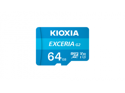 THẺ NHỚ MICROSD KIOXIA-64GB-EXCERIA CL10 UHS-I U3 GHI HÌNH 4K TỐC ĐỘ 100M/S-LMEX2L064GG4   