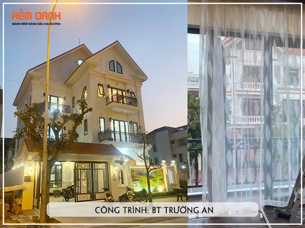 Công trình rèm cửa biệt thự Trường An - Hải Dương