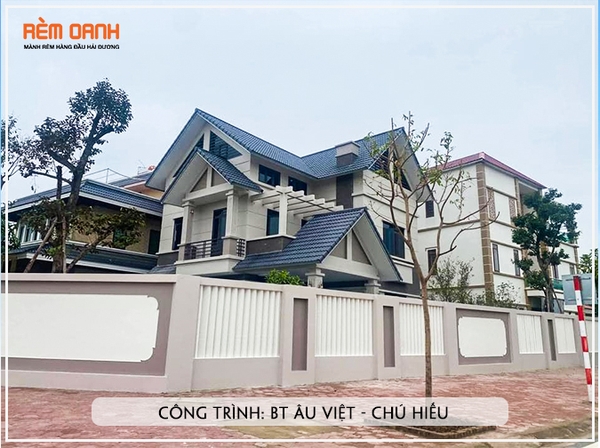 Công trình rèm cửa biệt thự Âu Việt - Hải Dương