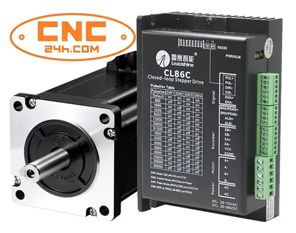 Hybrid servo 8.5Nm Leadshine Driver CL86C + Động cơ 86CME85 CNC24H.COM