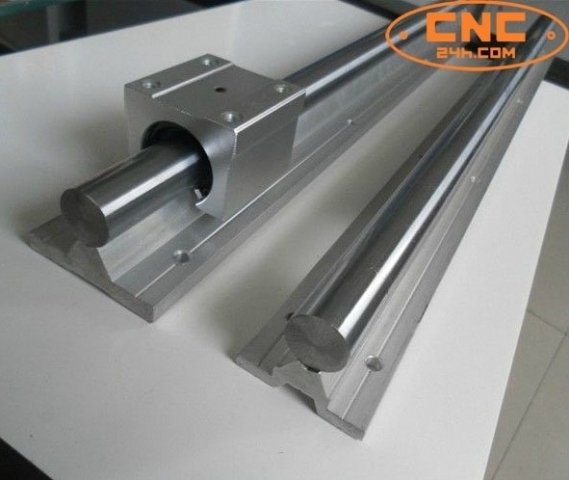 Ray trượt tròn có đế Ф12, Ф16, Ф20, Ф25, Ф30, Ф40, Ф50 CNC24H.COM