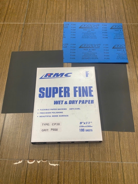 Toàn quốc bán giấy nhám độ hạt #1000, hãng RMC CP38, kích thước 9''x11''