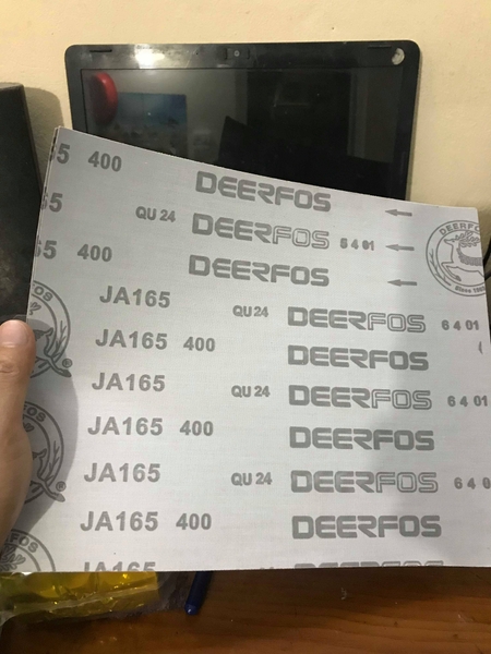 Vải nhám tờ Deerfos Hàn Quốc, độ nhám P400, kích thước 230mmx280mm