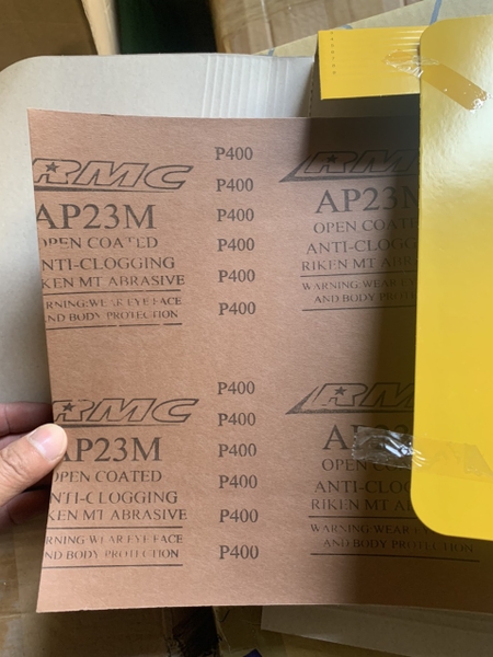 Giấy nhám 9''x11'' RMC AP23M, độ nhám P400, nhám khô màu trắng