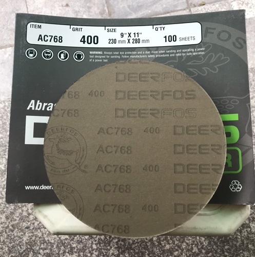 Giấy nhám tròn Deerfos đường kính 200mm (8''), nhập khẩu Hàn Quốc
