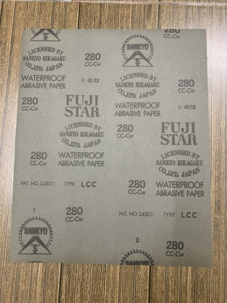Bán toàn quốc giấy nhám tờ Fujistar Sankyo độ nhám P280 kích thước 9''x11''