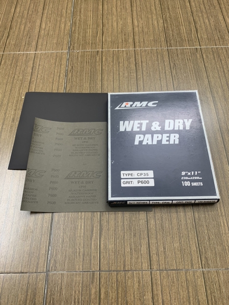 Giấy giáp CP35 RMC P600 kích thước 9''x11'' màu xám chịu nước