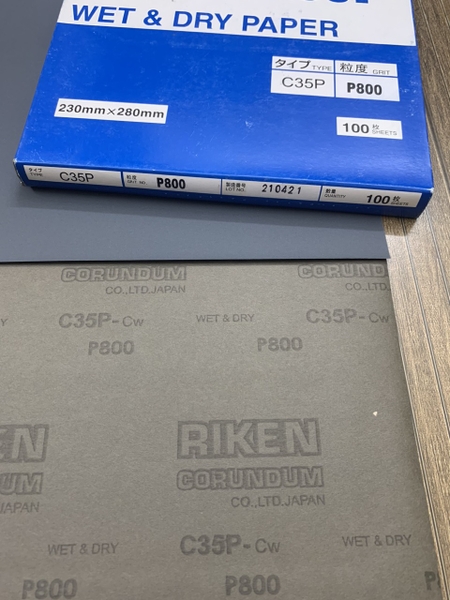 Giấy giáp mịn Riken CP35 P800, kích thước 9''x11'', chịu nước