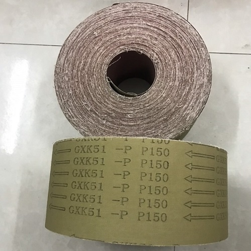 Vải nhám cuộn 100mmx45m, Độ nhám P150, Mã GKX51, nền vải cứng, hạt mài sắc