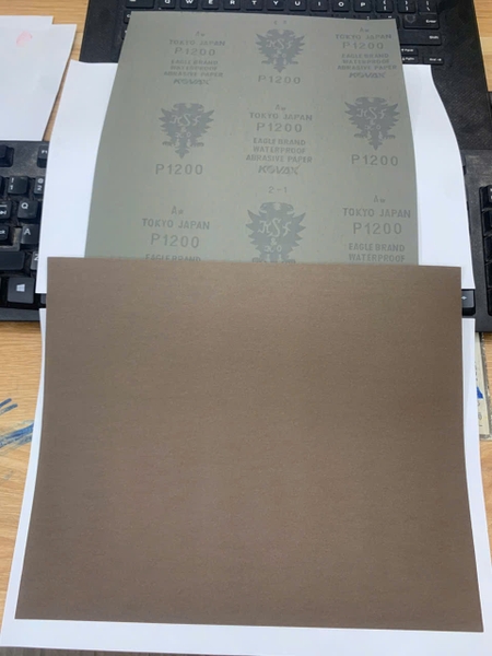 Giấy giáp mã KFAA Kovax đỏ, độ hạt P1200, kích thước 9x11