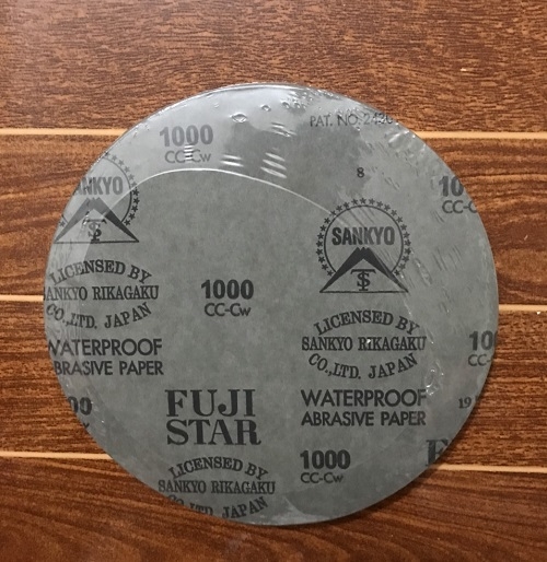 Nhám tròn Fujistar Sankyo 8” (D 200mm), Mã SP LCCS-CW, độ nhám P1000, màu đen