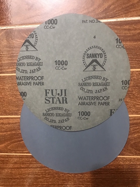 Nhám tròn phi 200mm, độ nhám P1000, hiệu Fujistar Sankyo, cho máy 8''