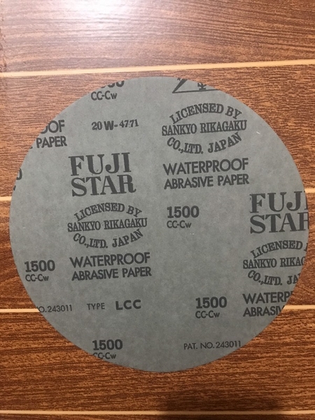Nhám tròn Fujistar Sankyo 8” (D 200mm), Mã SP LCCS-CW, độ nhám P1500, màu đen