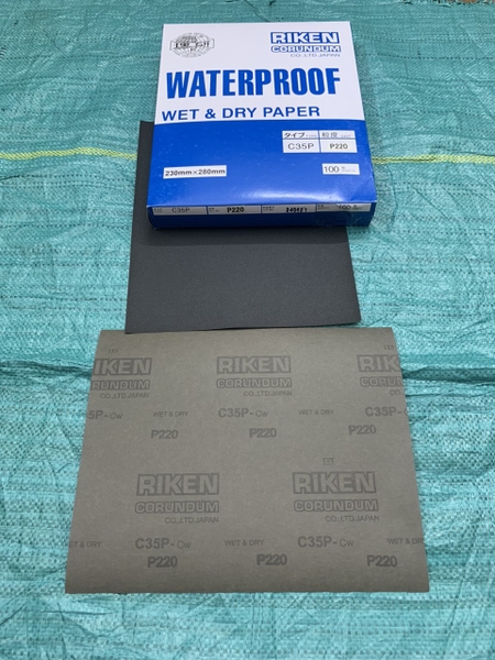 Toàn quốc bán giấy nhám độ hạt #220 Riken CP35, kích thước 9''x11''