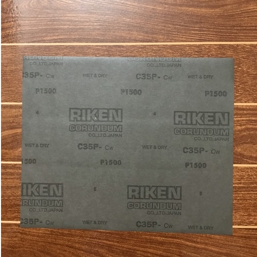 Nhám tờ Riken C35P, độ nhám P1500, kích thước 9''x11'', nhám chịu nước