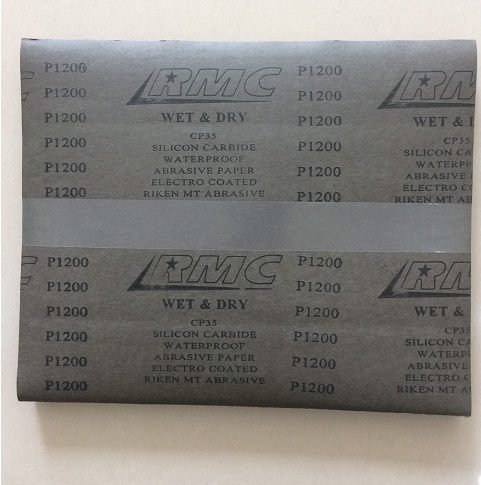 Giấy nhám tờ RMC CP35 độ nhám P1200, kích thước 230mmx280mm, màu đen, nhập khẩu